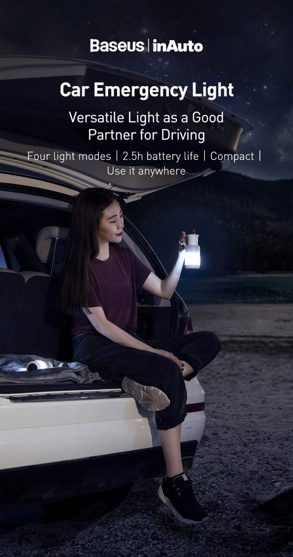Baseus Car Emergency Rechargeable Light - MegaOne Pakistan