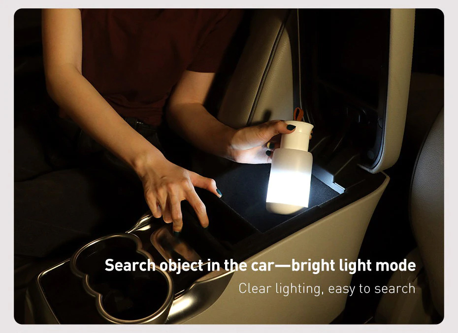 Four Light Modes Free to Switch Search object in the car -- bright light mode Clear lighting, easy to search