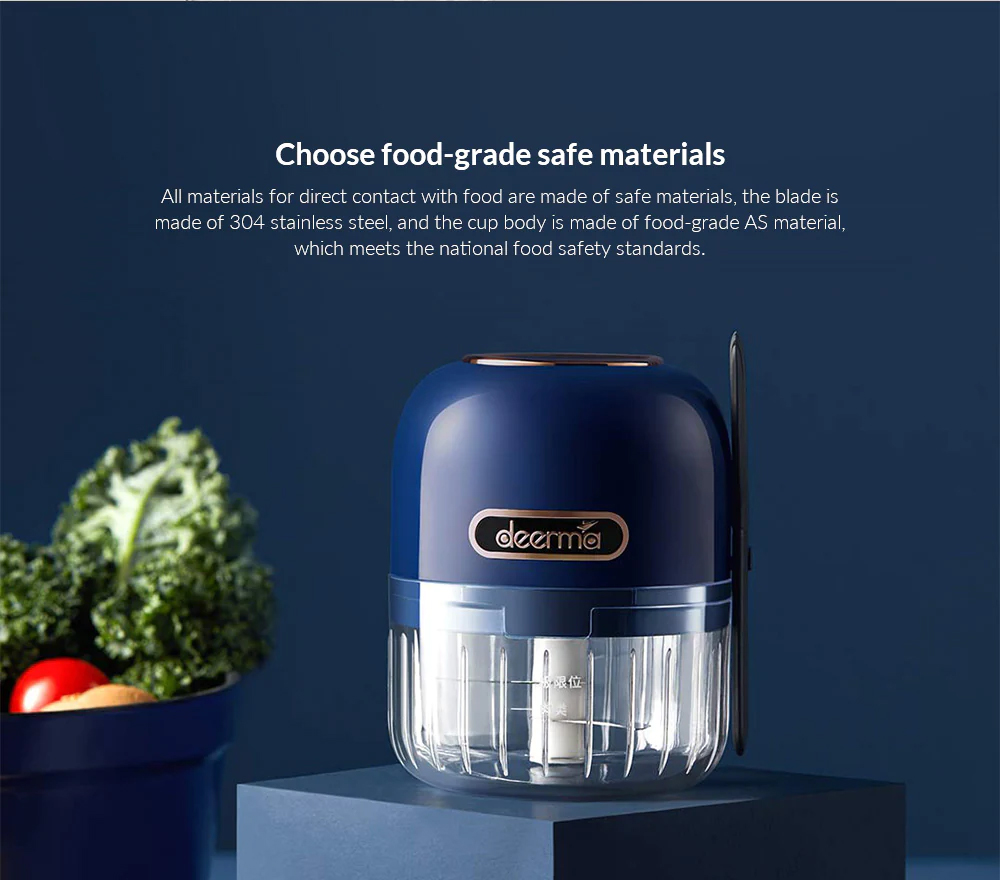 Choose food-grade safe materials All materials for direct contact with food are made of safe materials, the blade is made of 304 stainless steel, and the cup body is made of food-grade AS material, which meets the national food safety standards.