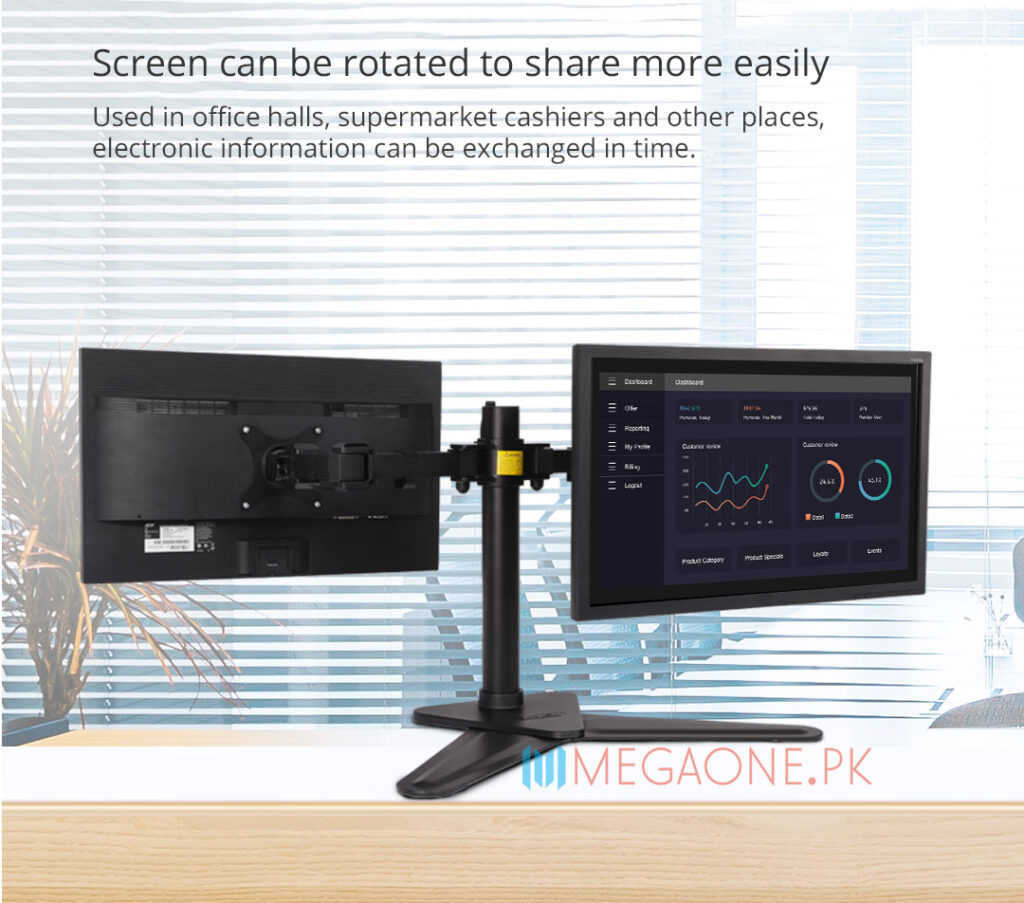 Loctek Dual-Screen Monitor Stand - MegaOne Pakistan